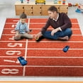 thumbnail image 1 of Kids Rug Soccer Field Rug Football Rug Carpet Playmat Fun Sports Area Rugs with Anti Skid Rubber Backing for Boys Children's Bedroom Playroom Living Room Nursery Green, 1 of 7