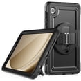 thumbnail image 1 of for Kids Rugged Heavy Duty Case for Samsung Galaxy Tab A9+ 11.0" 2023 SM-X210 / SM-X215 / SM-X216, Shockproof 360 Degree Rotatable Kickstand with Handstrap Protective Hybrid Cover Case, Black, 1 of 10