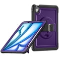 thumbnail image 1 of for Kids Rugged Heavy Duty Case for iPad Air 11 2024, Shockproof 360 Degree Rotatable Kickstand with Handstrap Protective Hybrid Cover Case for iPad Air 11 2024, Purple, 1 of 12