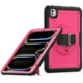 thumbnail image 1 of for Kids Rugged Heavy Duty Case for iPad Pro 11 Inch 5th Generation 2024, Shockproof 360 Degree Rotatable Kickstand with Handstrap Protective Hybrid Cover Case for iPad Pro 11 2024, Rose, 1 of 12