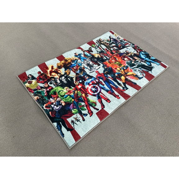 Kids Rugs, 3D Printed Rugs, Children Rugs, Iron Man Rug, Printed Superhero Rug, Door Mat Rugs, Area Rug, Office Decor Rugs, Boy Room Rug, 3.3'x6.5' - 100x200 cm