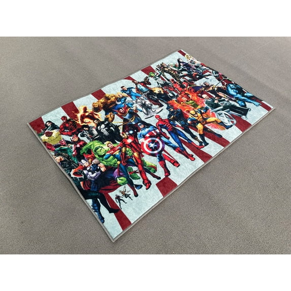 Kids Rugs, 3D Printed Rugs, Children Rugs, Iron Man Rug, Printed Superhero Rug, Door Mat Rugs, Area Rug, Office Decor Rugs, Boy Room Rug, 2.6'x6.5' - 80x200 cm