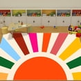 thumbnail image 1 of Kids Rugs for Playroom, Boho Washable Area Rug for Kids Room, Rainbow Kid Nursery Rug Non-Slip Sunshine Carpet Ultra Soft Colorful Rug for Classroom Office Dining Room (78.7X59 INCH), 1 of 8