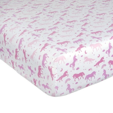 Kids Rule 3pc Unicorn Sheet Set, Twin Size, Girl, Pink and Purple