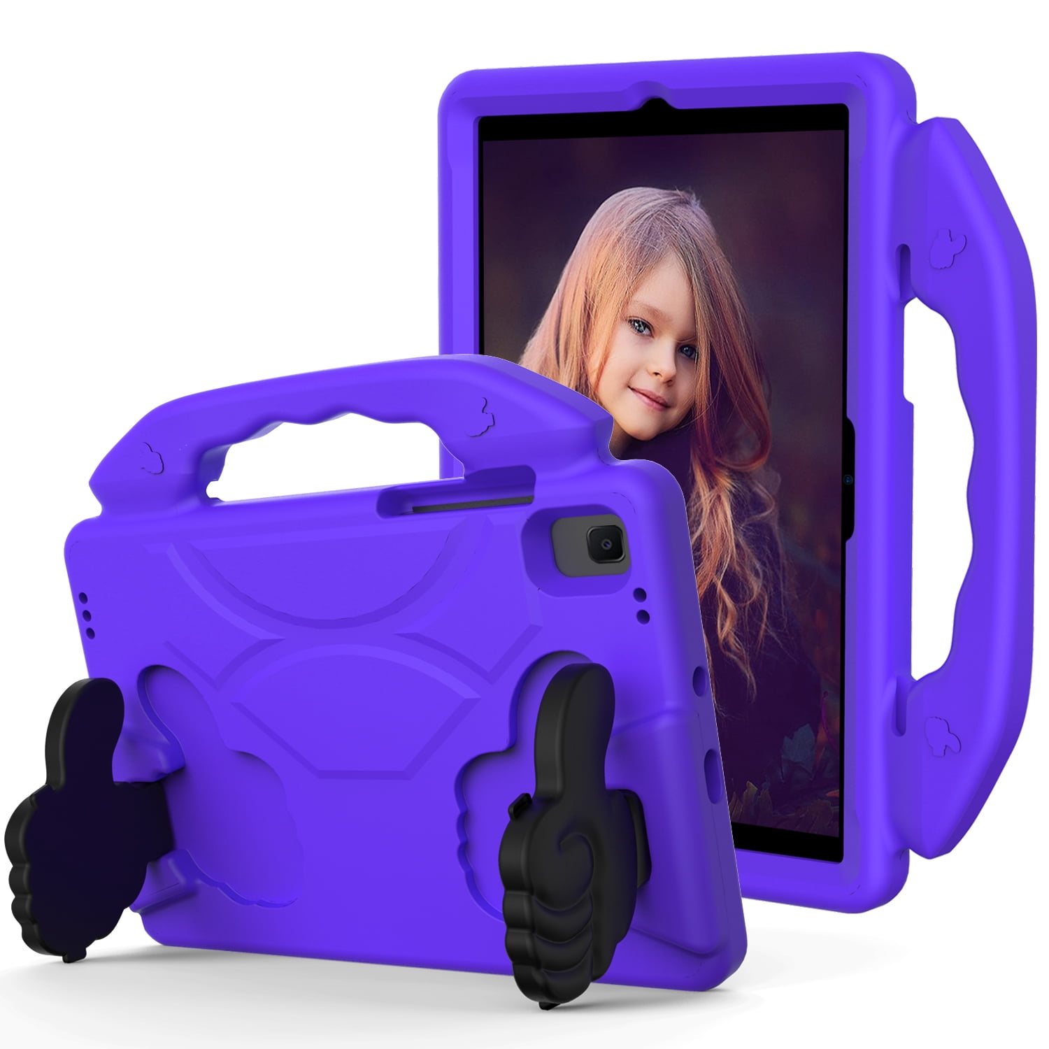 Custodia per bambini per Lenovo Tab M10 (TB-X605F/TB-X505F), copertura per tablet compatibile con Tab P10 (TB-X705F), custodia per maniglia, custodia per bambini, resistente e leggero, antiurto, rosa