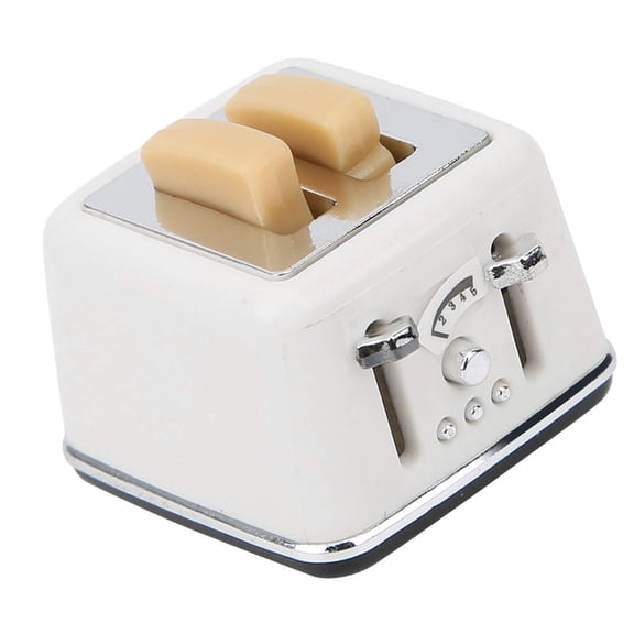 Kids Safe Miniature Toaster with Sliced Bread Doll House Kitchen Essential 1/12 Scale Realistic Doll House Building Kits