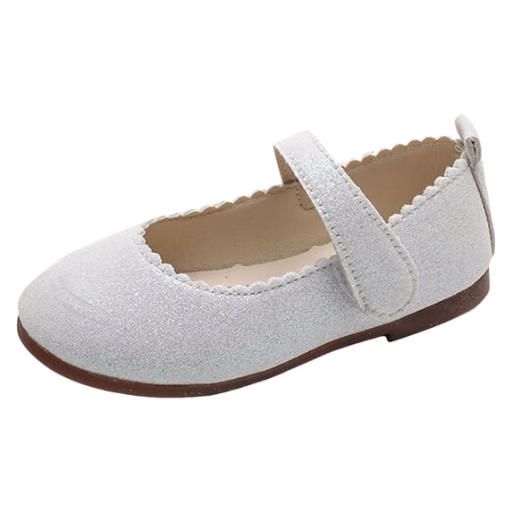 Kids Sandals Beach Shoes Girls Solid Color Simple New Pattern Fashion Lightweight Flat Bottom Comfortable Hook Loop Princess