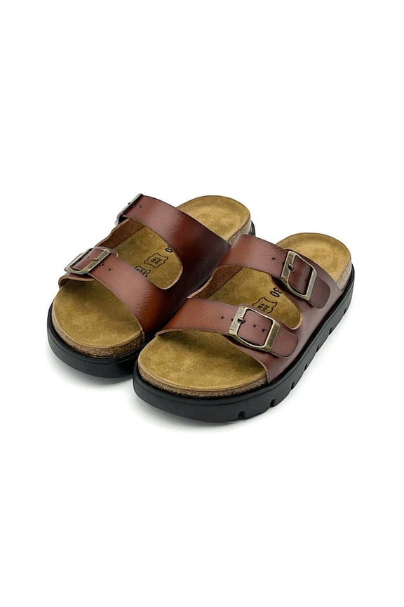 Kids Sandals for Girls Boys Cork Footbed Adjustable Strap Toddler Casual Hiking Athletic Slides Open Toes Flat Slippers Indoor Outdoor