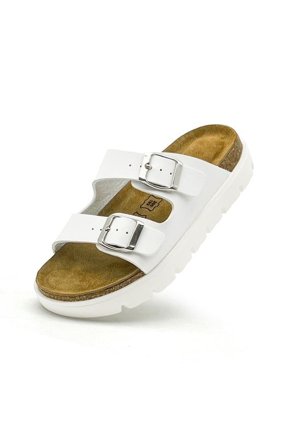 Kids Sandals for Girls Boys Cork Hiking Athletic Footbed Adjustable Strap Toddler Casual Slides Open Toes Flat Slippers Indoor Outdoor