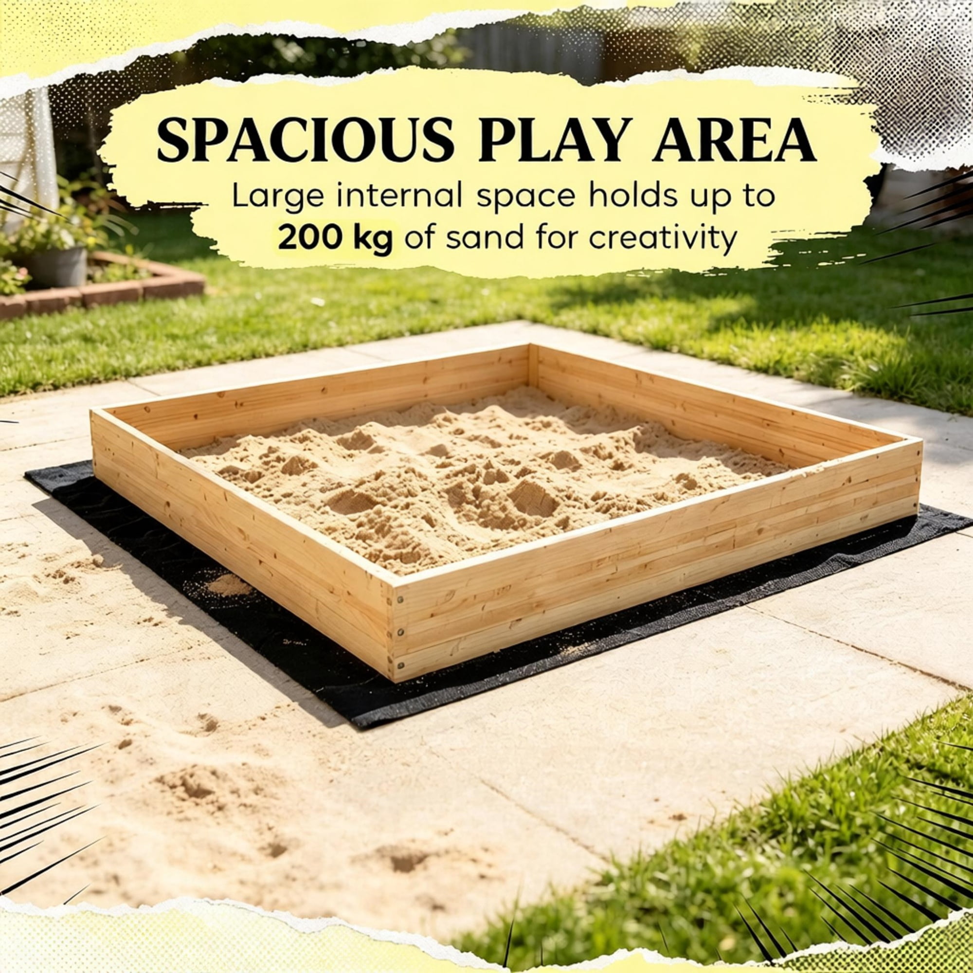 Kids Sandbox with Digger 360 Rotating Seat and Excavator for Outdoor Play