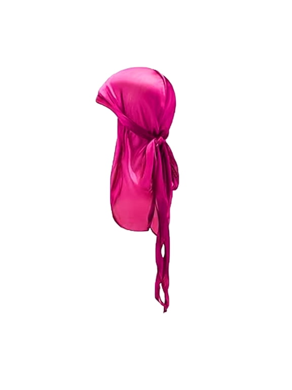 Kids Satin Bandana Long Tail Headscarf for Everyday Casual Wear Suitable for Children 3-14 Years Boys and Girls, 3-14 Years, Hot Pink