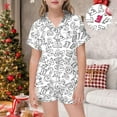thumbnail image 1 of Kids Satin Pajamas For Girls Letter Printed Button Down Solid Tops T Shirt Shorts 2PCS Summer Pjs Sleepwear Outfits Kids Pajamas Girls 6-7, 1 of 4
