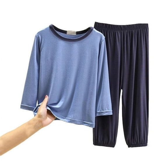Kids Satin Pajamas Solid Color Button Down Sleepwear Set Toddler Nightgown Kid Sleepwear Size 4-5 Years Cute Boy Girl Clothing