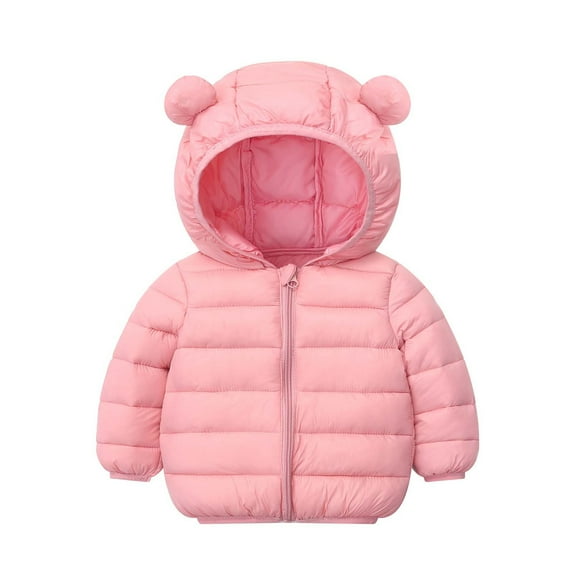Tbopshirt Girls Coats,Girls Down Jacket,Puffer Jackets,Children's Light Solid Color Cotton Girls Winter Coat,Winter Coats for Girls