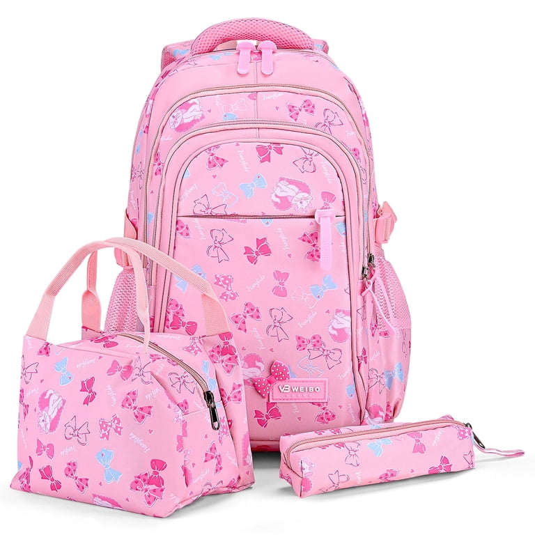 YTM Kids School Backpack Set for Girls, 3 in 1 with Lunch 