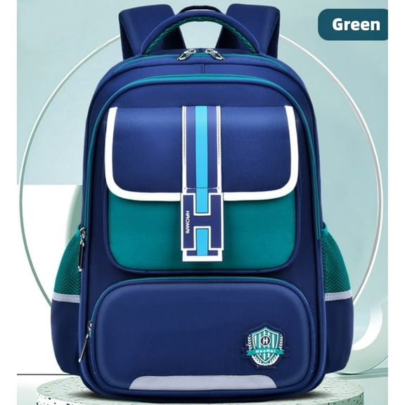 Kids School Backpack for Boys Preschool Elementary School Bag Multifunctional Cute Large Capacity Bookbag Travel Back Pack - Green