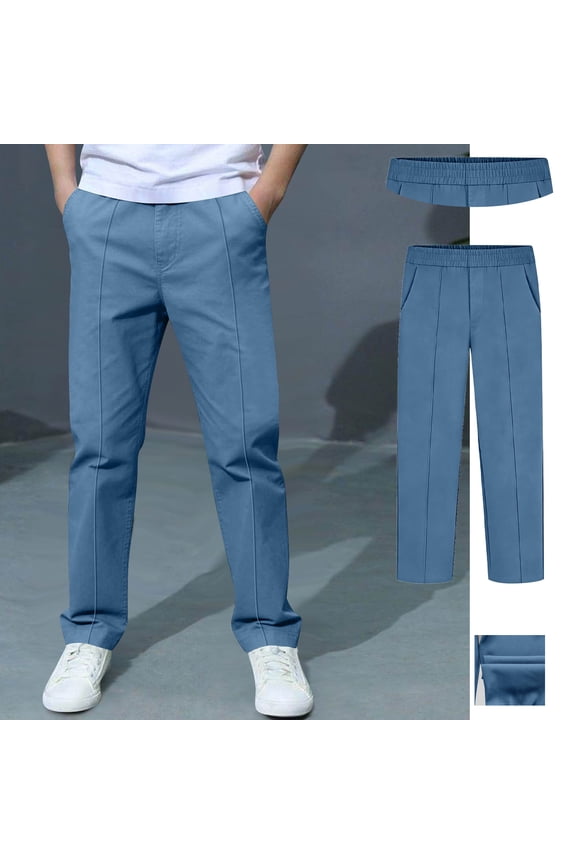 Kids School Pants For Boys Skinny Fit Stretch Pants With Pockets Straight Pants Boys Blue Uniform Pants Back To School Outfits For Teen Boys Kids Cute Clothes For Boys 4-5 Years