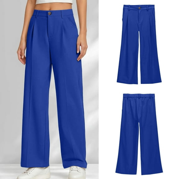Kids School Uniform For Girls Skinny Pants Stretch Pants With Pockets Flare Leg Pants Boys Blue Uniform Pants Back To School Outfits For Teen Girls Kids Clothes For Girls 6-7 Years