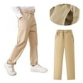 thumbnail image 1 of Kids School Uniforms For Boys Pull On Chino Pants With Pockets Straight Pants Purple Dress Pants For Boys Back To School Clothes For Boys Kids Boys Pants Size 5-6 Years, 1 of 9