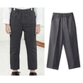 thumbnail image 1 of Kids School Uniforms for Girls Dress Pants Elastic High Waist Straight Pants with Pockets Grey Girls Uniform Pants Back To School Straight Fit Pants for Kidss 8-9 Years, 1 of 4