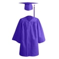 thumbnail image 1 of Kids School Uniforms Preschool and Kindergarten Graduation Tassel Cap Gown Matte Sets for Boys Girls Clearance (3-4 Years, Purple), 1 of 2