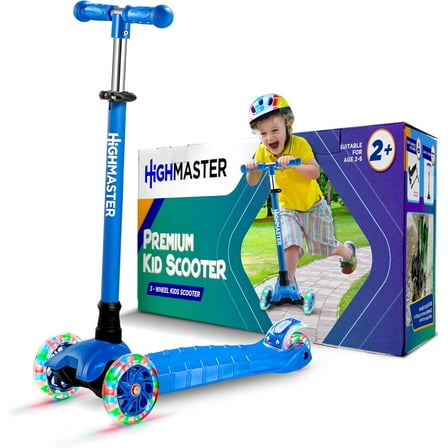 Kids Scooter – 3 Wheel Kick Scooter for Children and Toddlers – Adjustable Handlebar with LED Wheel Lights – Indoor and Outdoor Fun