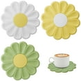 thumbnail image 1 of CIVG 3pcs Daisy Trivet for Hot Pots and Pans Silicone Trivet Mat 6.7" Round Pot Holders Heat Resistant Hot Pads Round Potholder Washable Silicone Pot Holders Dishwasher Safe Trivets, 1 of 10