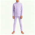 thumbnail image 1 of Kids Semi-Turtleneck Thermal Base Layer Set – Soft Warm 2-Piece Winter Outfit (3-15 Years), 1 of 3