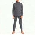 thumbnail image 1 of Kids Semi-Turtleneck Thermal Base Layer Set – Soft Warm 2-Piece Winter Outfit (3-15 Years), 1 of 2