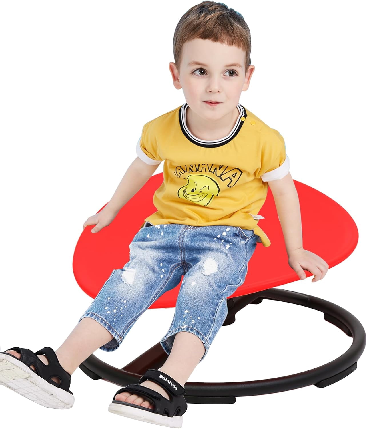 Kids Sensory Swivel Chair - Round Spinning Chair Seat for Balance and ...