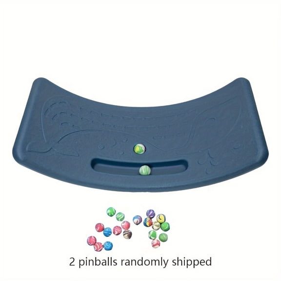 Kids Sensory Training Balance Board, Seesaw Board For Developing Motor Skills, Home Indoor Use, Parent-Child Interactive, Perfect Gift for Holidays - Supports Up to 55.12LB (Blue)