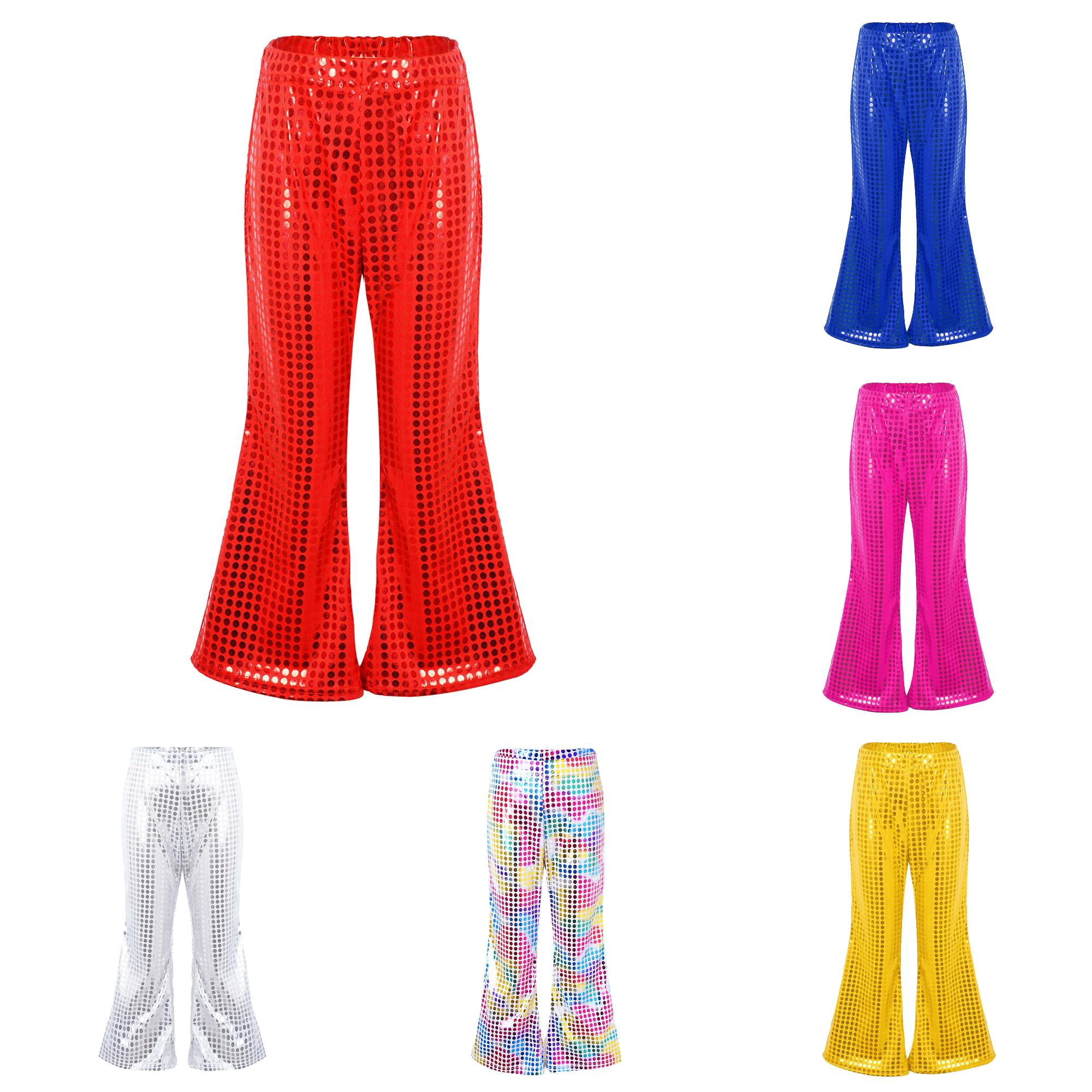Kids Sequin Party Pants Sparkly Fishtail Trousers for Boys and Girls ...