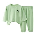 thumbnail image 1 of Kids Sets Modal Crewneck Pretty Printed Sweatshirts and Pant Homewear 2 Piece Sets for Boys Girls,4 Years, 1 of 7