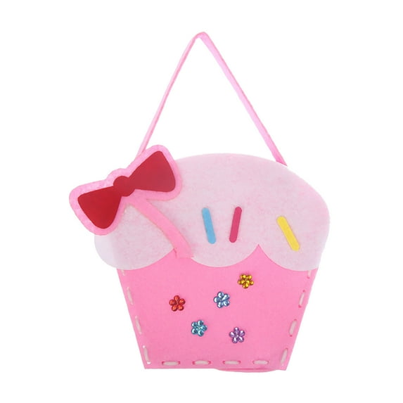 Kids Sewing Craft Kit DIY Felt Handbags Crafts for Girls Beginners Age 5-8 Learn to Sew Supplies Party Favors Group Activities Project for Preschool