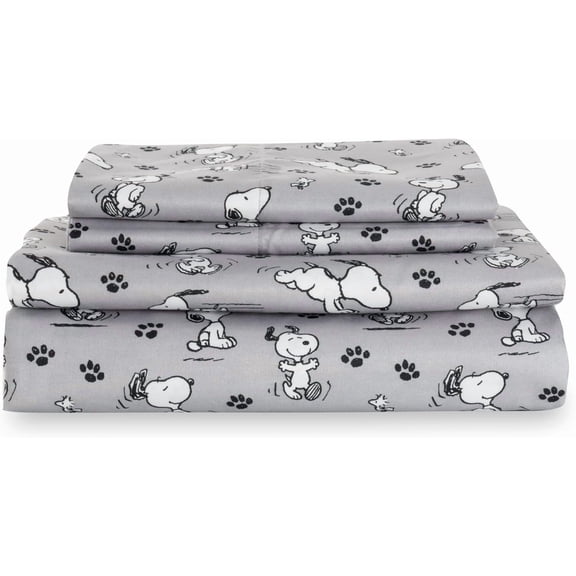Kids Sheet Set Full Size 4 Pieces - Cute Character Printed Soft Microfiber Bed Sheets - Flat Sheet Fitted Sheet and 2 Pillowcases