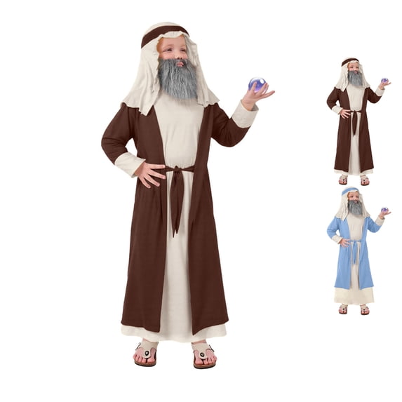 Kids Shepherd Saint Robe Set Kids Nativity Boys' Size 3-12 Years