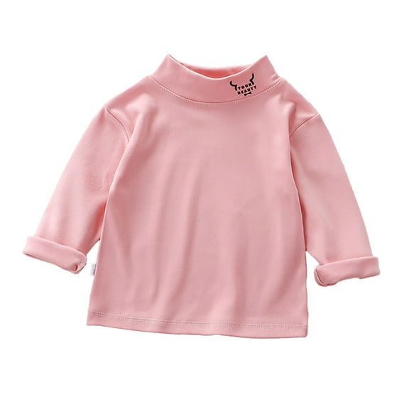 Kids Shirt For Boys Solid color Pink Long Sleeve Shirt Girls Crewneck Top Tees Shirts Cotton Kids Sweatshirt Boys' Fashion 4-5 Years Cute Boy Girl Clothing