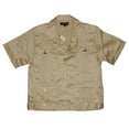 thumbnail image 1 of Kids Shirt Button Up Collared Guayabera Casual Short Sleeve Scorpion T-Shirt, Light Brown, XS, 1 of 7