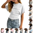 thumbnail image 1 of Kids Shirt Short Sleeve Crew Neck Ruched Shirt for Girls Basic Plain Kids Girl Clothes 3-4 Years, 1 of 4