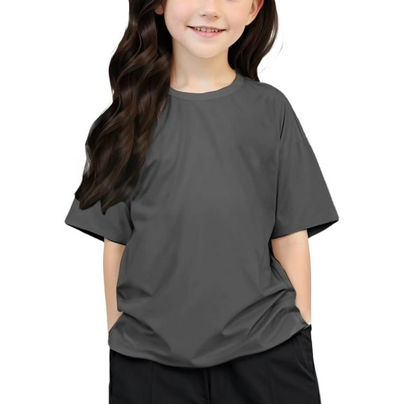 Kids Shirts For Girls Letter Toddler Girl Short Sleeve Shirt Crewneck Summer Tops For Girls Girls T Shirts 4-5 Years Cute Girl Clothing