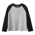 thumbnail image 1 of Kids Shirts For Girls Solid color Black Long Sleeve Shirt Boys Crewneck T-Shirts Fall Tops Tees Cotton Casual Kids Sweatshirt Girls Shirts Size 4-6 Years Cute&nbsp;Boy Girl&nbsp;Clothing, 1 of 5