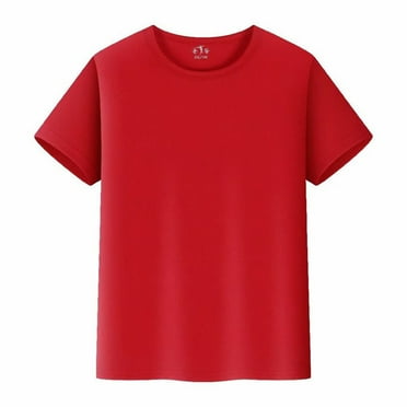 Kids Shirts Short Sleeve Crewneck Basic Tees Red T Shirts Girls Athletic Shirts for Girls 12-14 Years