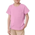 thumbnail image 1 of Kids Shirts for Boys Girls Comfortable Short Sleeve Shirts Boys Pink Shirts Boys Summer Top Clothes Pajamas Boys 8-9 Years, 1 of 4