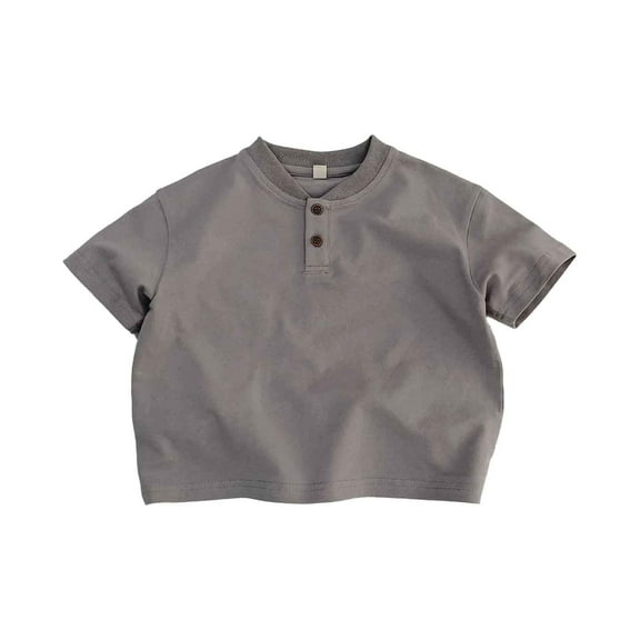 Kids Boys T Shirt Comfortable Short Sleeve Boys Shirts Grey Shirts Boys Tee Shirts Toddler Boy Shirts 4-5 Years