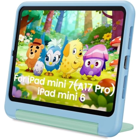 Kids Shockproof Case for iPad Mini 6/7 8.3", Built-in Handle & Kickstand