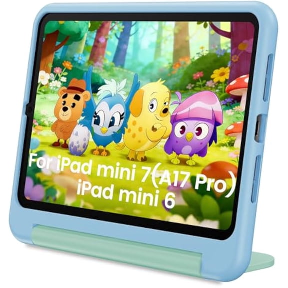 Kids Shockproof Case for iPad Mini 6/7 8.3", Built-in Handle & Kickstand