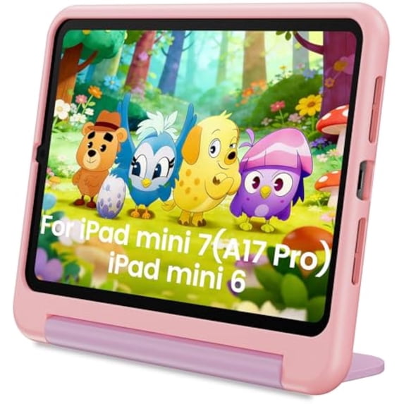 Kids Shockproof Case for iPad Mini 6/7 8.3", Built-in Handle & Kickstand