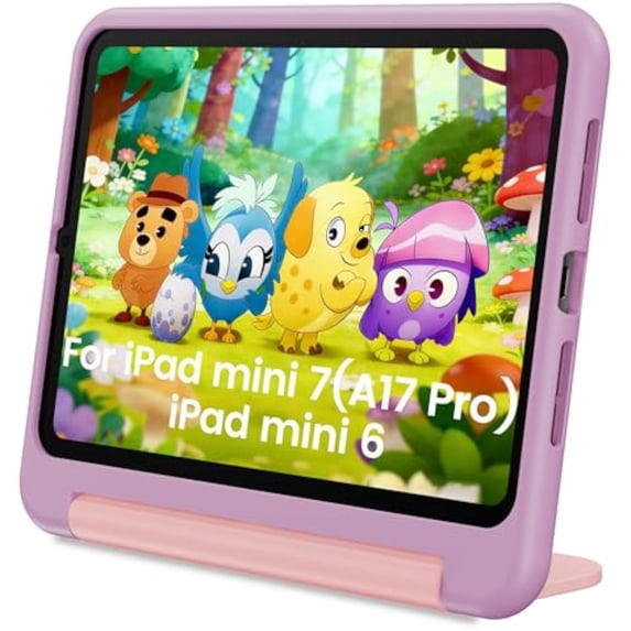 Kids Shockproof Case for iPad Mini 6/7 8.3", Built-in Handle & Kickstand
