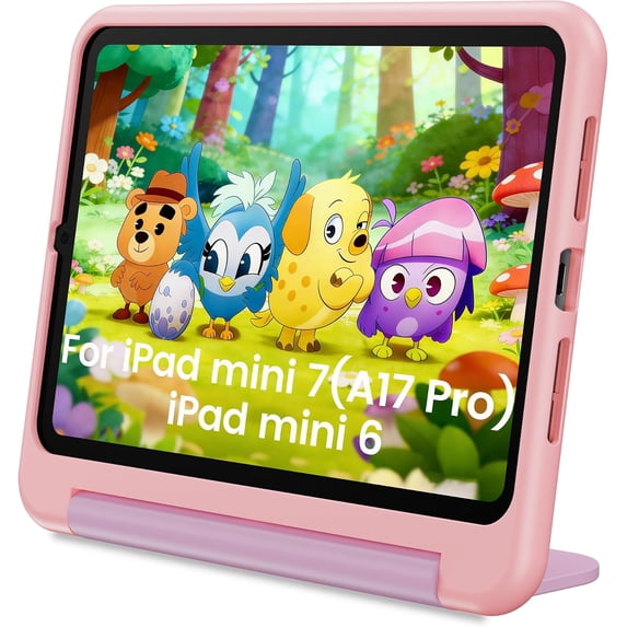 Kids Shockproof Case for iPad Mini 6/7 8.3", Built-in Handle & Kickstand