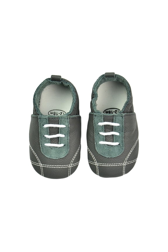 Kids Shoes - Baby Walking Shoes Crawling Shoes Soft Leather Suede Sole First Footwear for 0-2 Years Boys Girls Indoor Slippers - Kids Sneakers,Color:Grey,Size:L